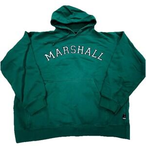 Vintage Marshall Thundering Herd Hoodie Men Medium Sweatshirt Spell Out Y2K Arch
